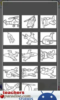 Airplanes Jets Coloring Book android App screenshot 1